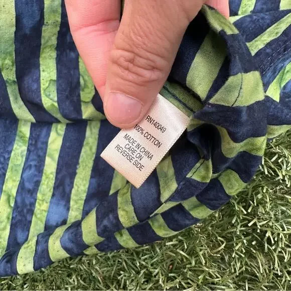 The Territory Ahead Men's Referee Batik Stripe Chest Pocket Short Sleeve Shirt L - Picture 6 of 7